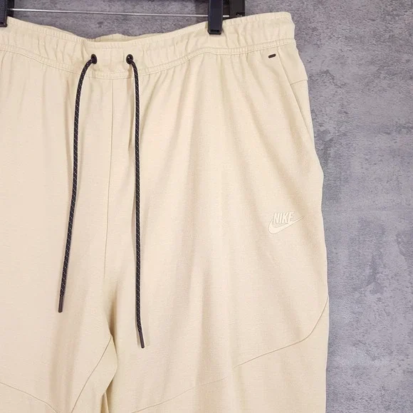 NIKE Slim Fit Taper Leg Tech Fleece Joggers Mens 3XL TALL Beige Tan